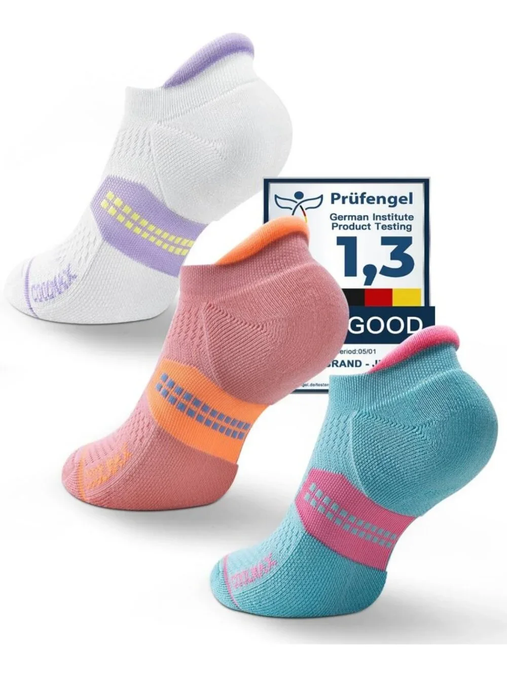 Women's Compression No Show Athletic Socks - Coolmax Bamboo Viscose